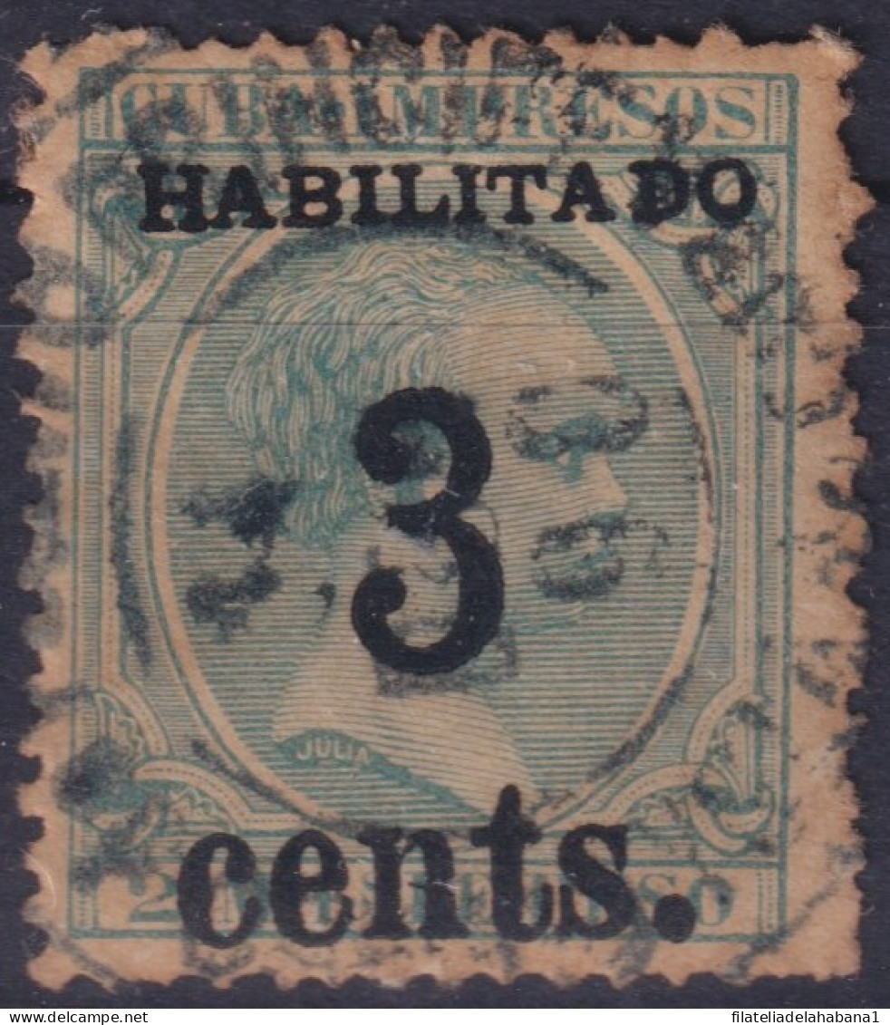 1899-673 CUBA US OCCUPATION PUERTO PRINCIPE 1899 5º ISSUE 3c S. 2mls DANGEROUS FORGERY SMALL NUMBER.  - Used Stamps