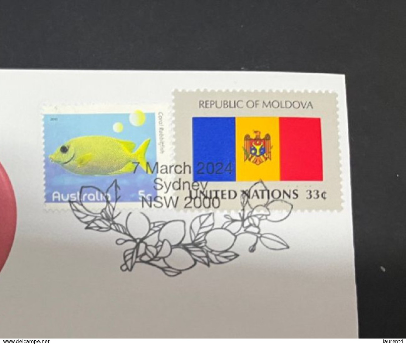 7-3-2024 (2 Y 22) COVID-19 4th Anniversary - Moldova - 7 March 2024 (with Moldova UN Flag Stamp) - Malattie