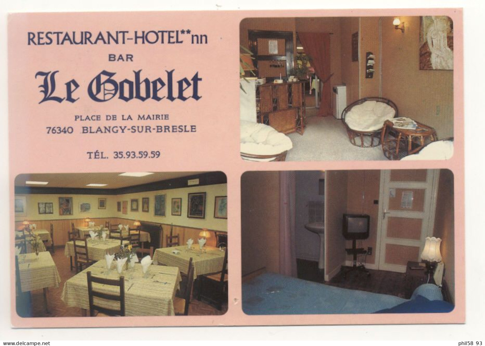 76 – BLANGY-SUR-BRESLE : Restaurant-hôtel Bar Le Gobelet - Blangy-sur-Bresle