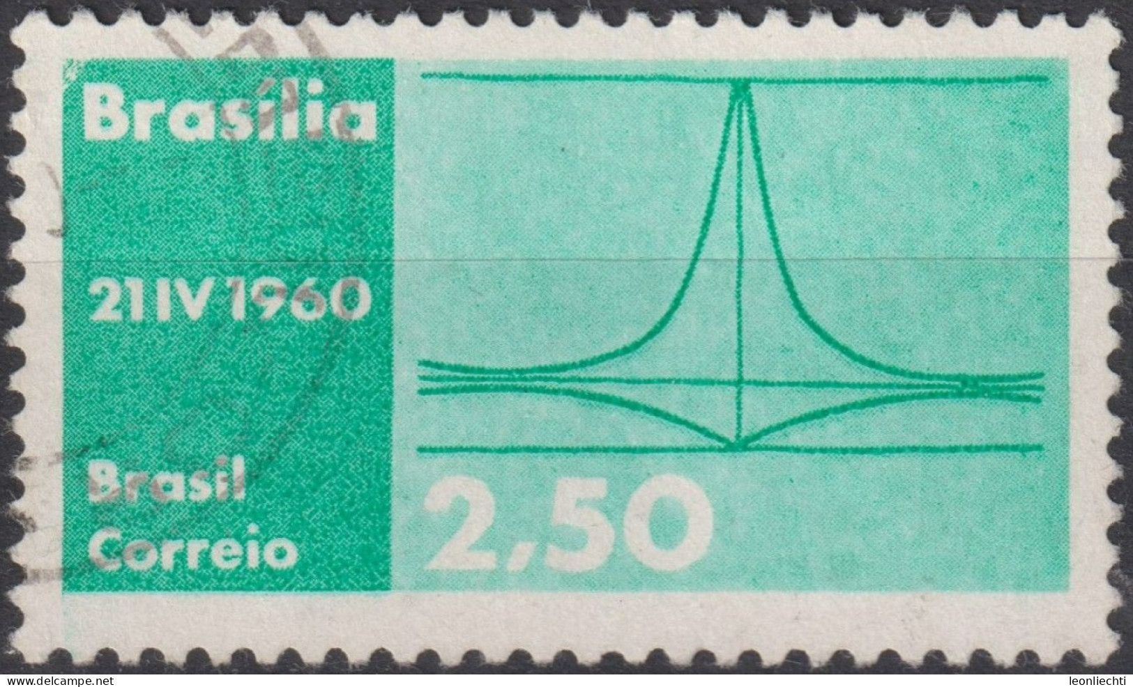 1960 Brasilien ° Mi:BR 978, Sn:BR 907, Yt:BR 692, President's Palace Of The Plateau - Used Stamps