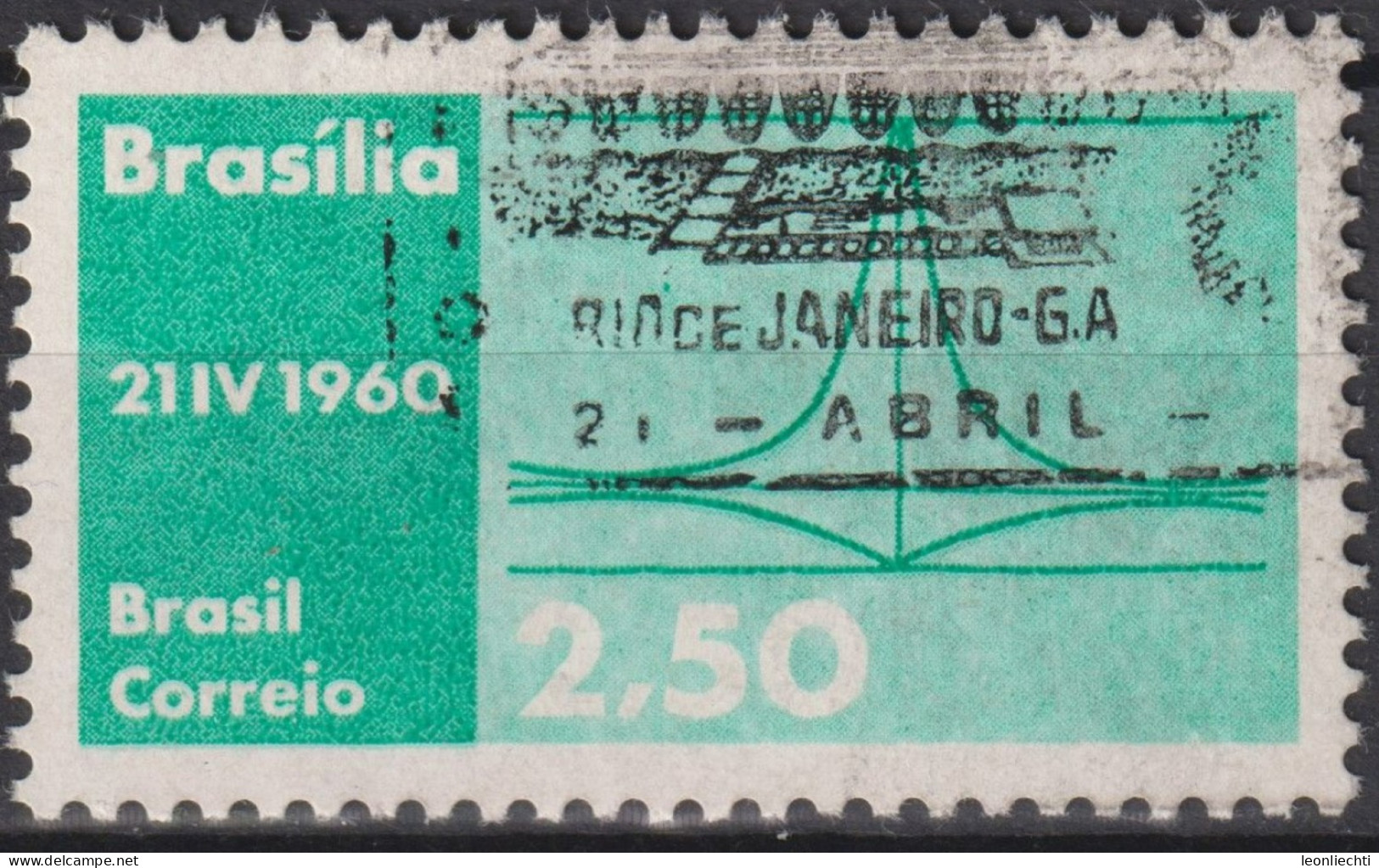 1960 Brasilien ° Mi:BR 978, Sn:BR 907, Yt:BR 692, President's Palace Of The Plateau - Used Stamps