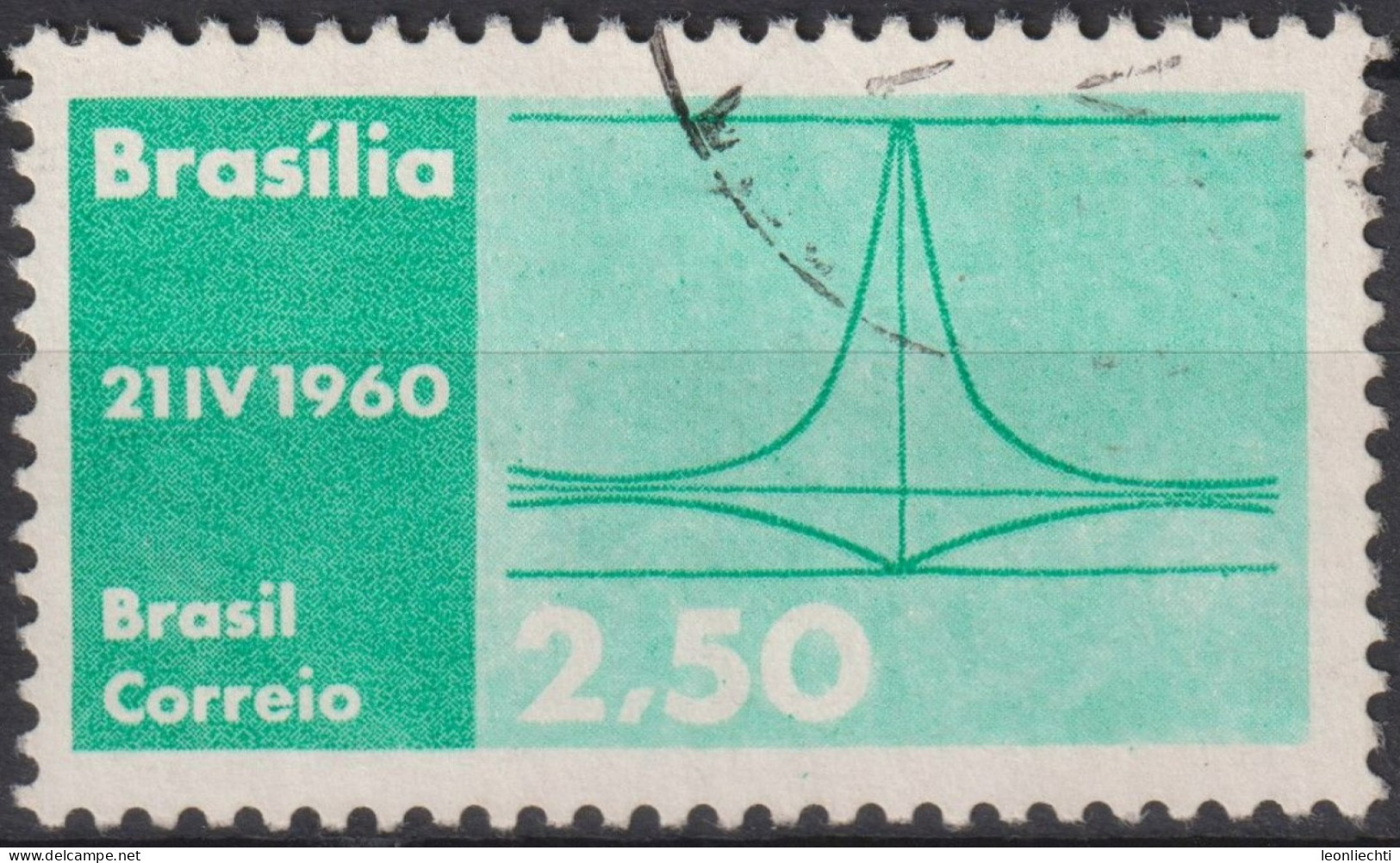 1960 Brasilien ° Mi:BR 978, Sn:BR 907, Yt:BR 692, President's Palace Of The Plateau - Gebraucht