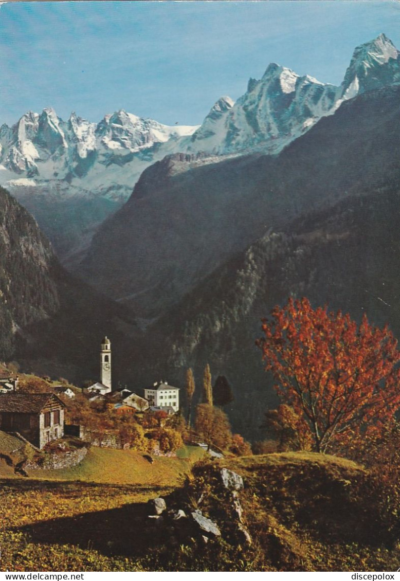 U5646 Soglio Mit Bondasca Und Scioragruppe - Panorama / Non Viaggiata - Soglio