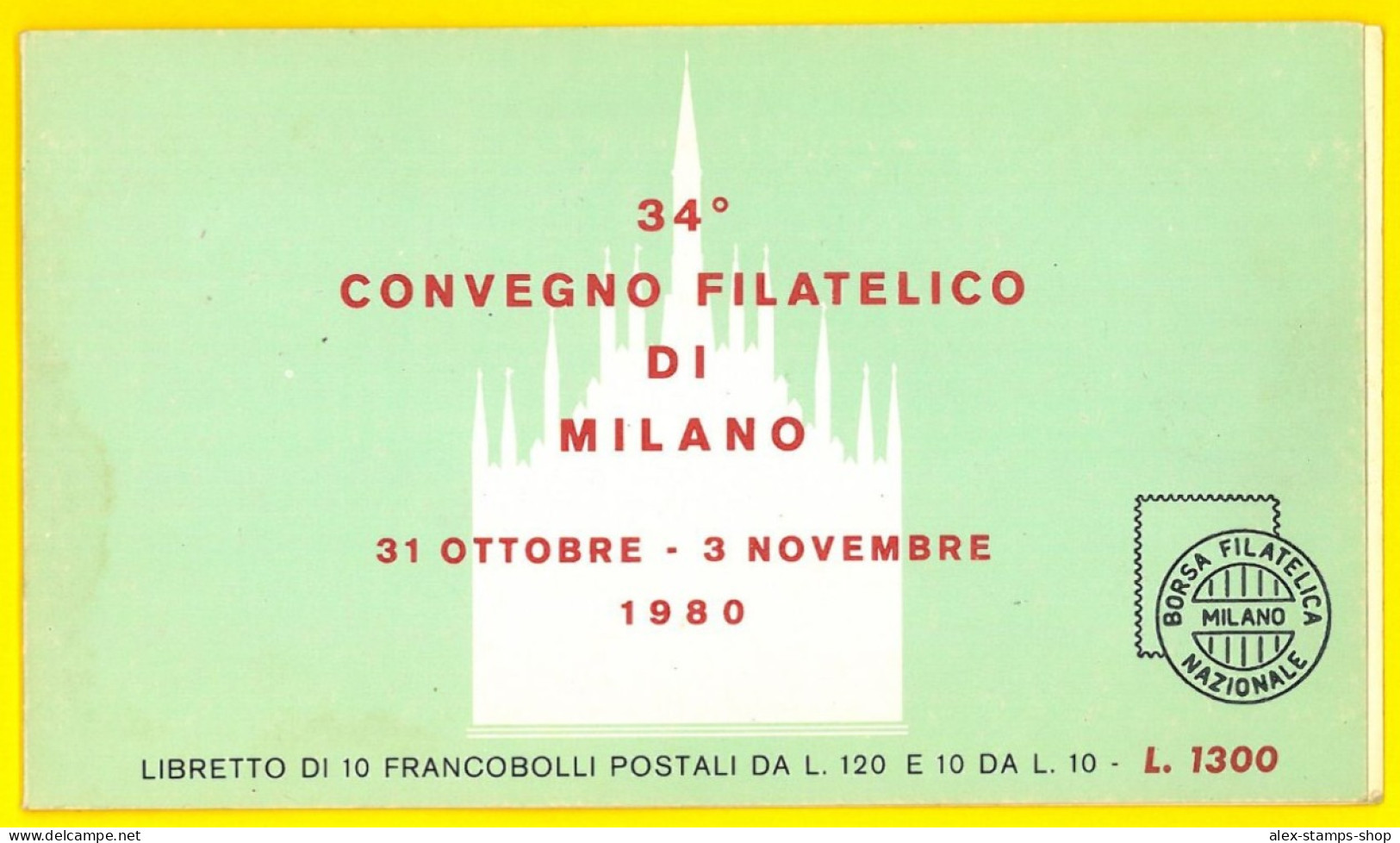 ITALIA 1980 NEW BOOKLET FORLANINI LR1 - 34° Convegno Filatelico Di Milano - Postzegelboekjes