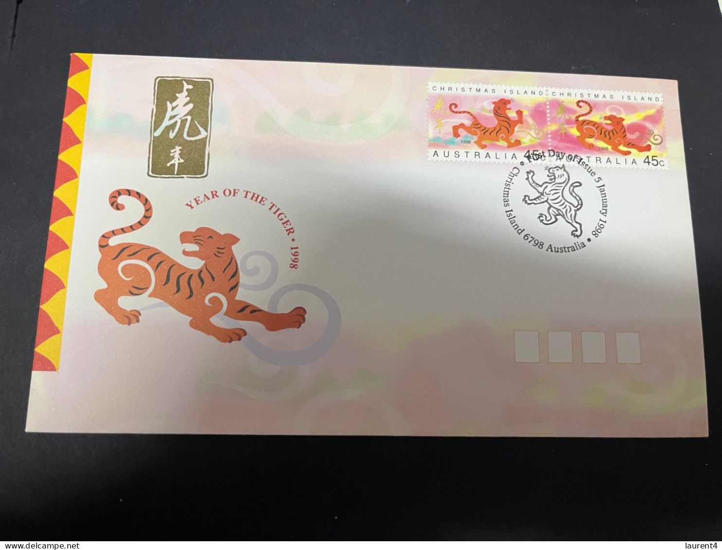 7-3-2024 (2 Y 24) Australia Christmas Island FDC - 1998 (Chinese New Year Of Tiger) - Christmas Island