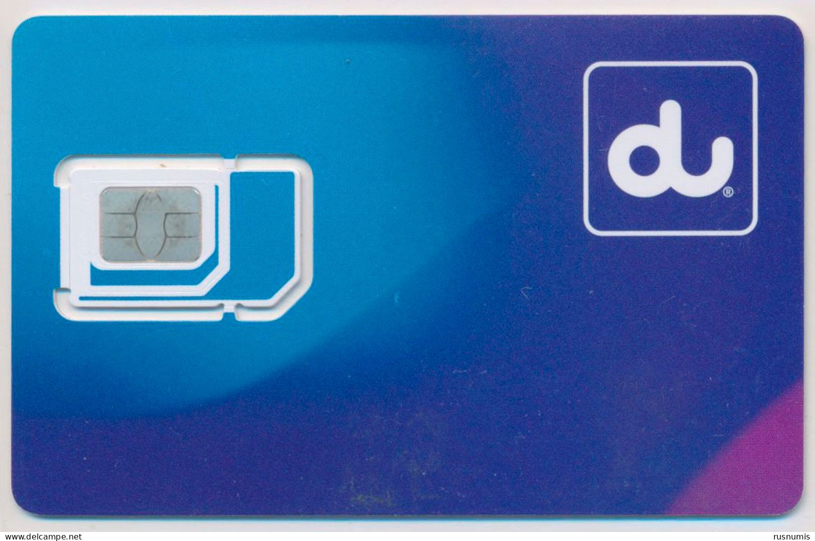 UAE GSM (SIM) CARD GETDU TELECOM PERFECT MINT UNUSED - Emirati Arabi Uniti