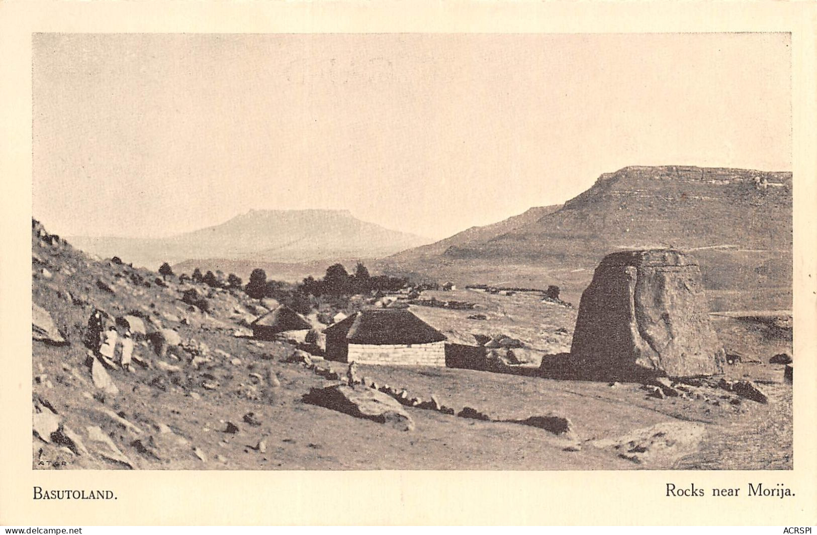 LESOTHO Lessouto BASUTOLAND Rocks Near Morija Carte Vierge Non Circulé éd Sesuto (Scans R/V) N° 9 \MP7102 - Lesotho