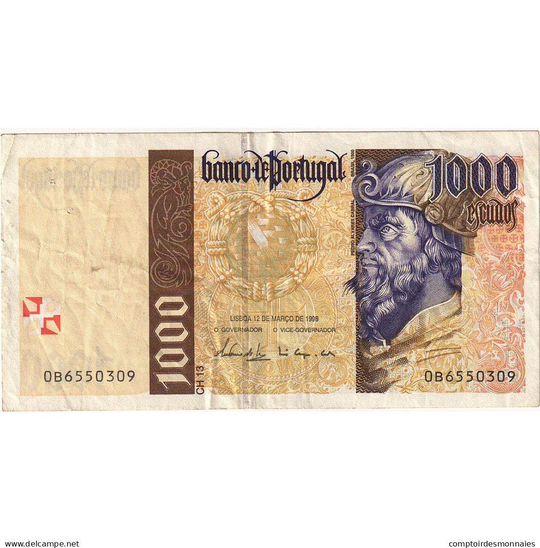 Billet, Portugal, 1000 Escudos, 1998, 1998-03-12, KM:188c, TTB+ - Portugal