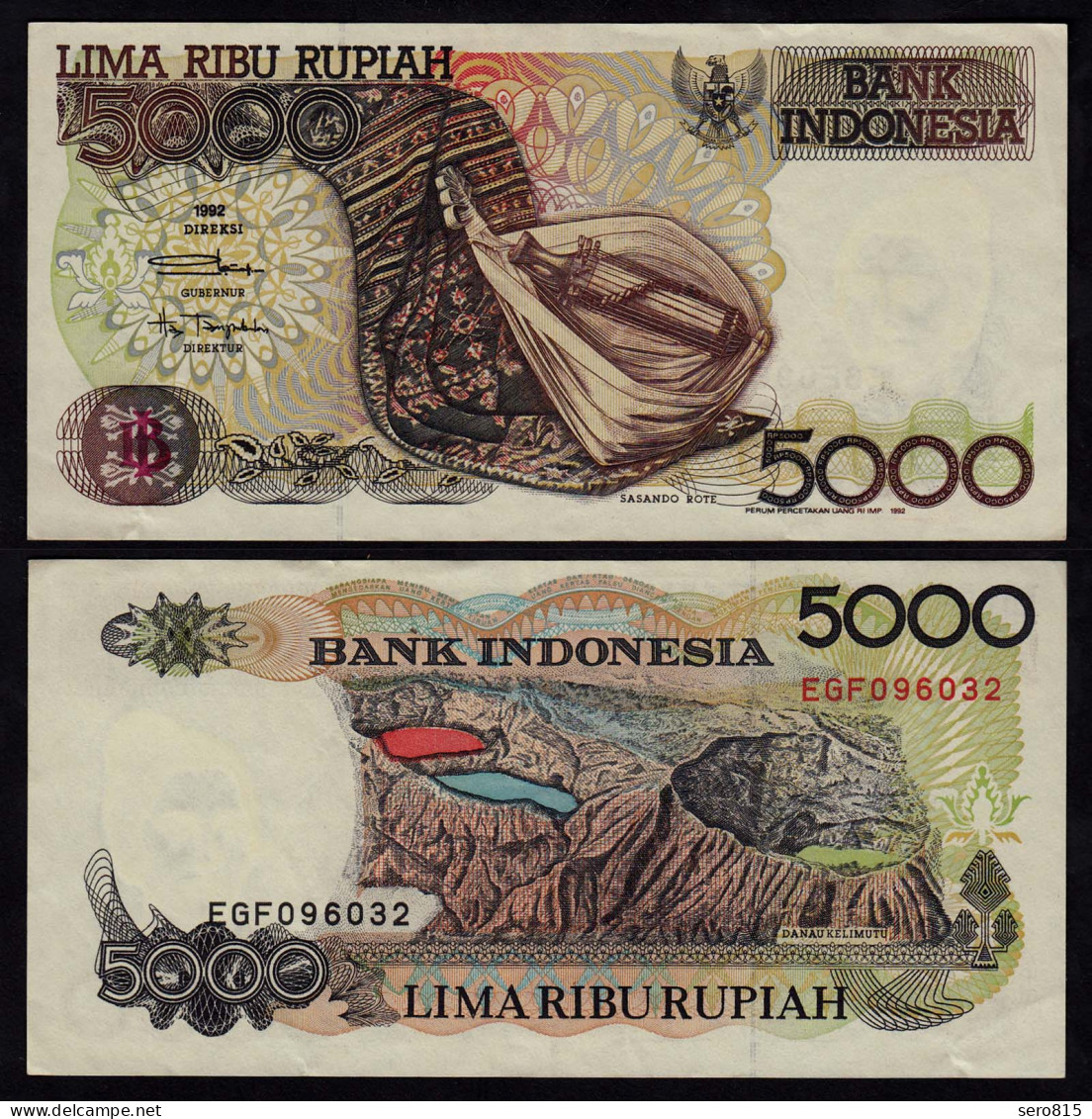 INDONESIEN - INDONESIA 5000 RUPIAH 1992/1992 Pick 130a VF+ (3+)  (17929 - Sonstige – Asien