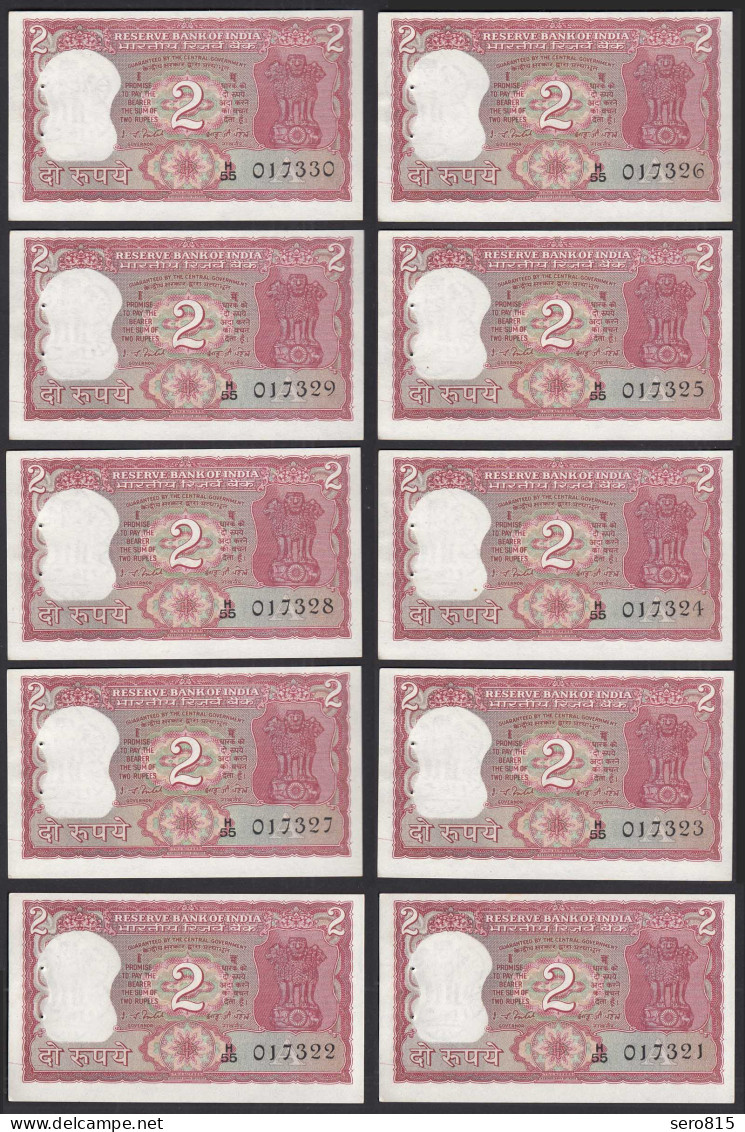 Indien - India - 10 Pieces A'2 RUPEES Pick 53d 1977/82 UNC (1)     (89272 - Autres - Asie