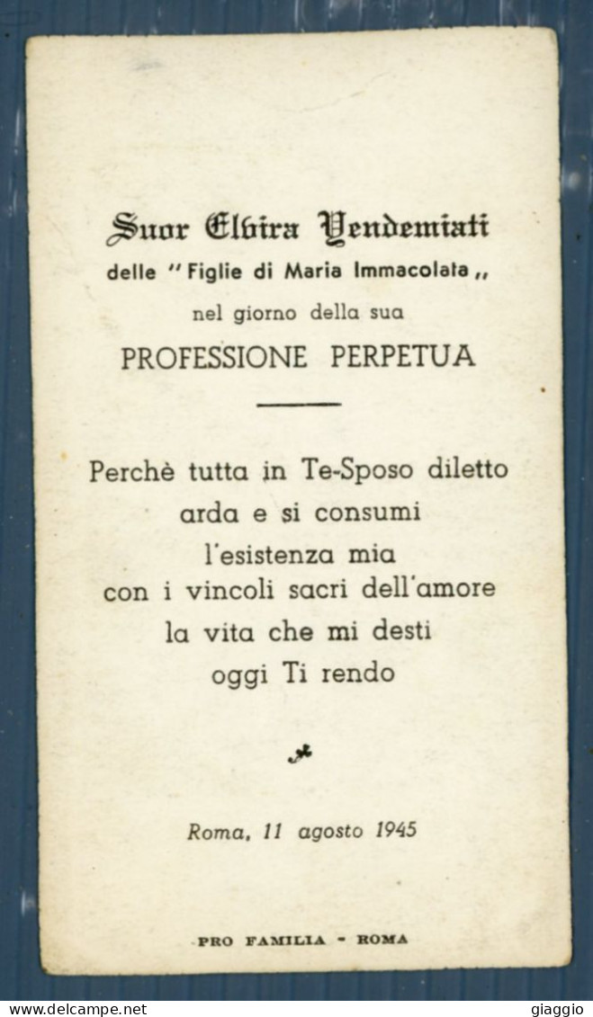 °°° Santino N. 7679 - Professione Perpetua Roma °°° - Religion & Esotérisme