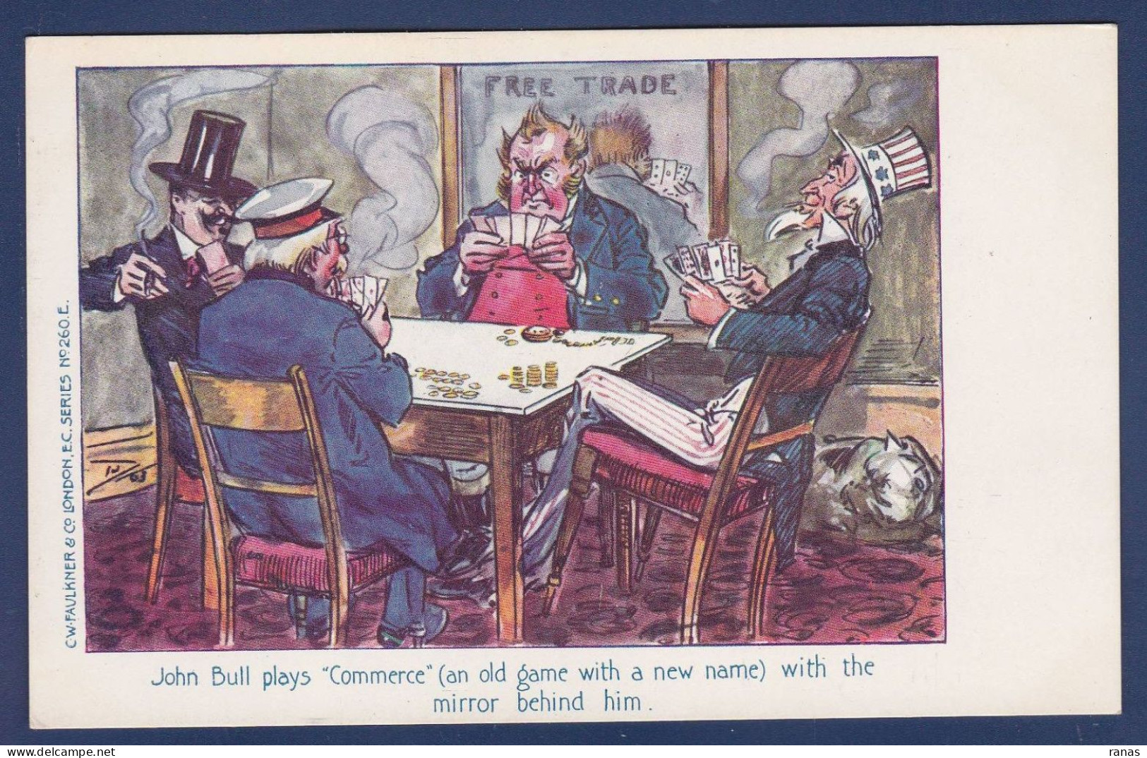 CPA Jeu De Cartes Carte à Jouer Playing Cards Non Circulé Satirique Caricature - Carte Da Gioco