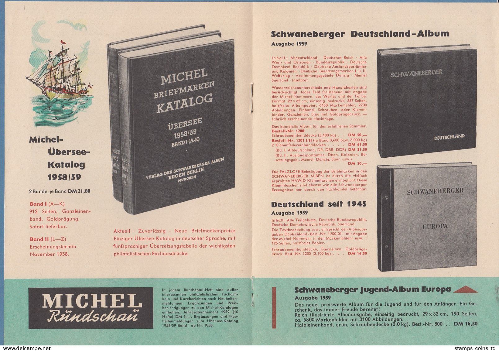 MICHEL-Kataloge Prospekt Aus Dem Jahr 1959 In Top-Zustand  !!!!  - Collections (en Albums)