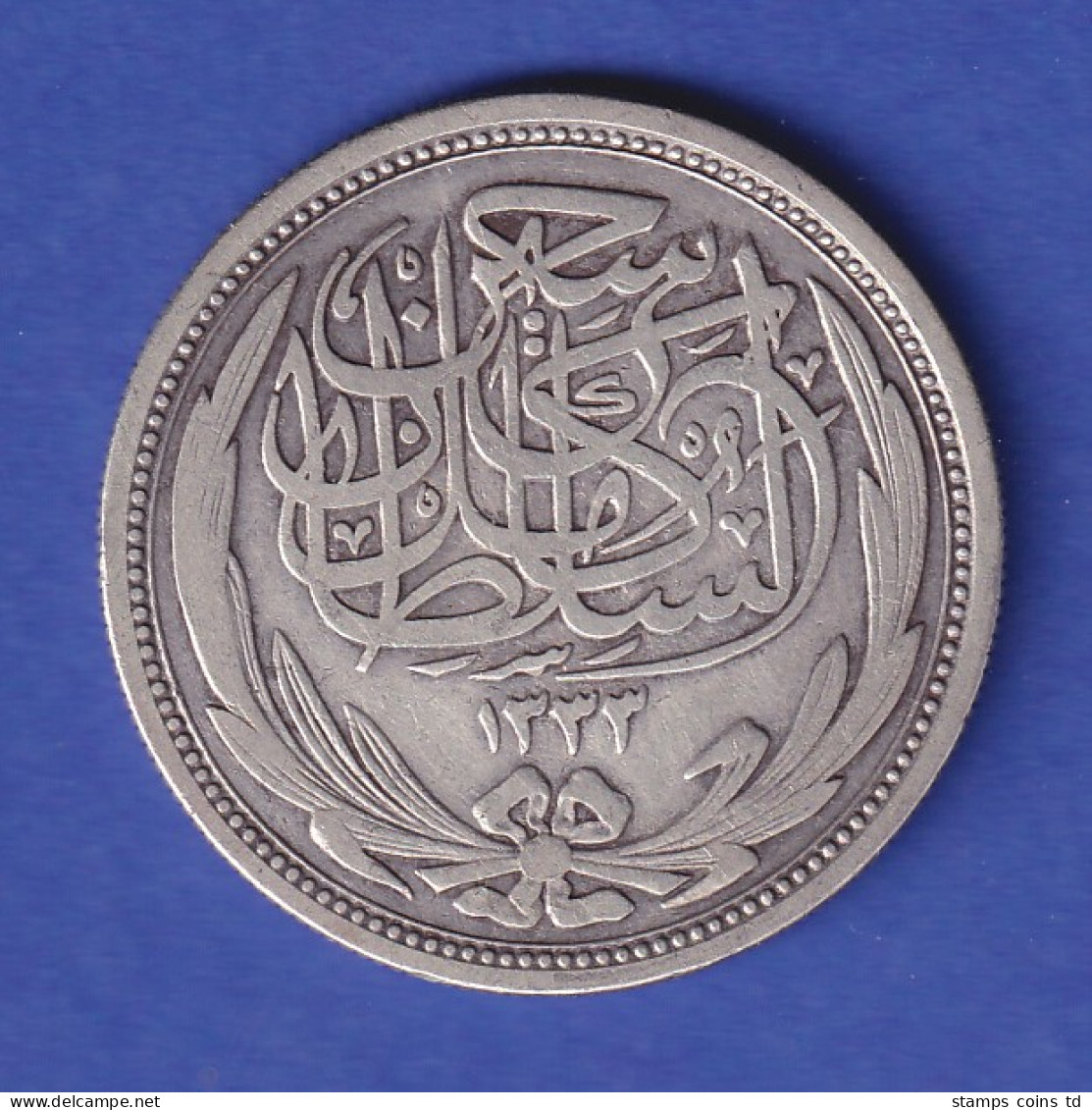 Ägypten Silbermünze 10 Piaster Sultan Hussein Kamil 1917 - Other - Africa