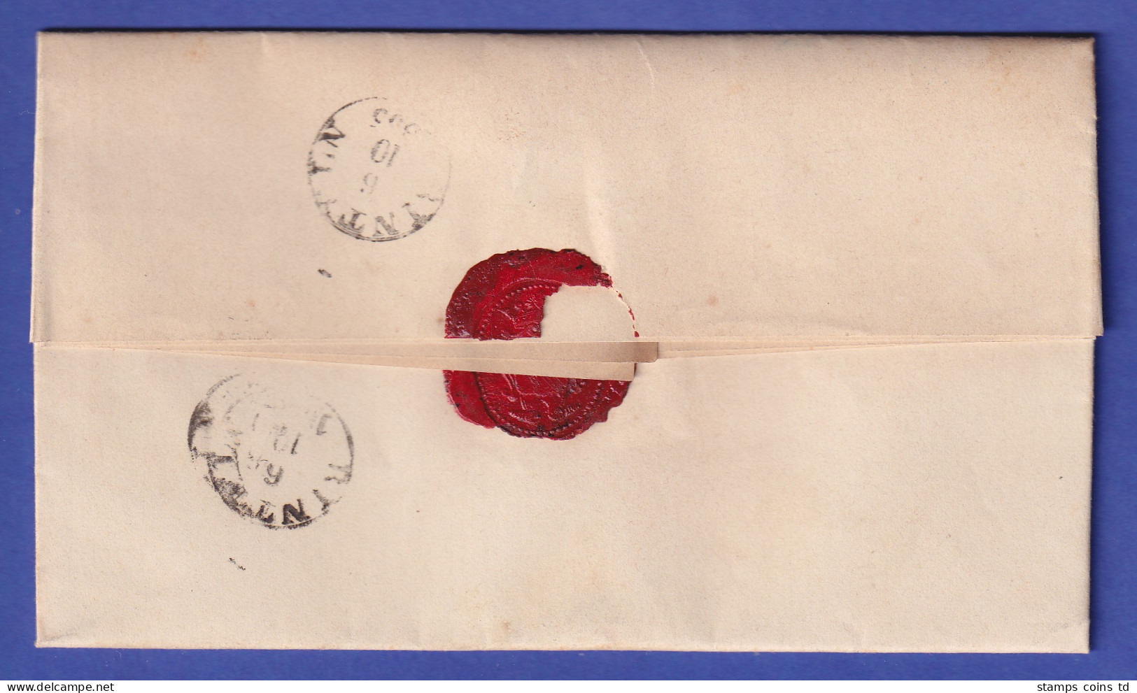 Preußen 1855 Brief Mit Schwarzem Einkreisstempel DETMOLD - Other & Unclassified