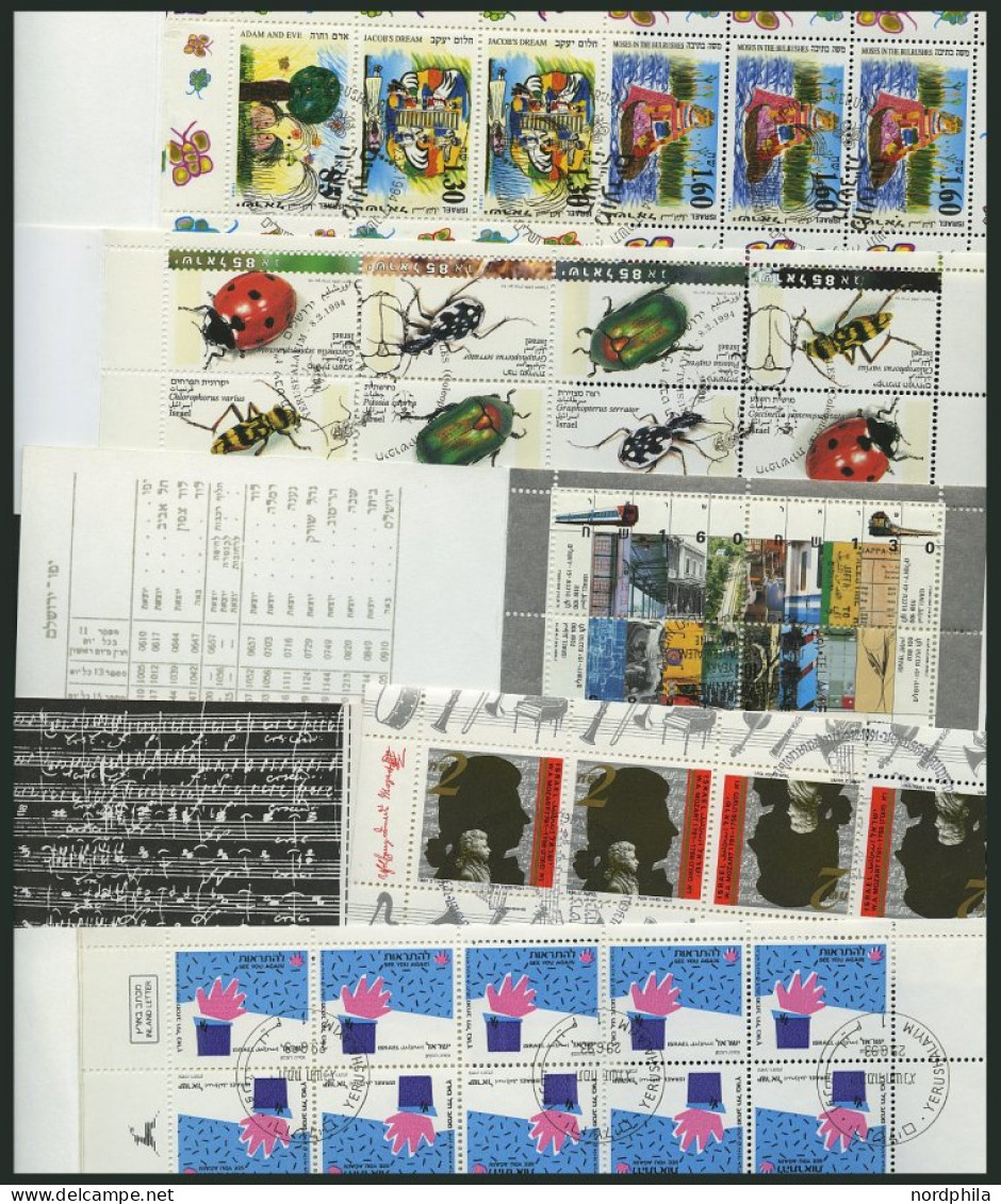 ISRAEL - SAMMLUNGEN, LOTS MH O, 1989-94, 5 Verschiedene Markenheftchen, Pracht, Mi. 134.- - Lots & Serien