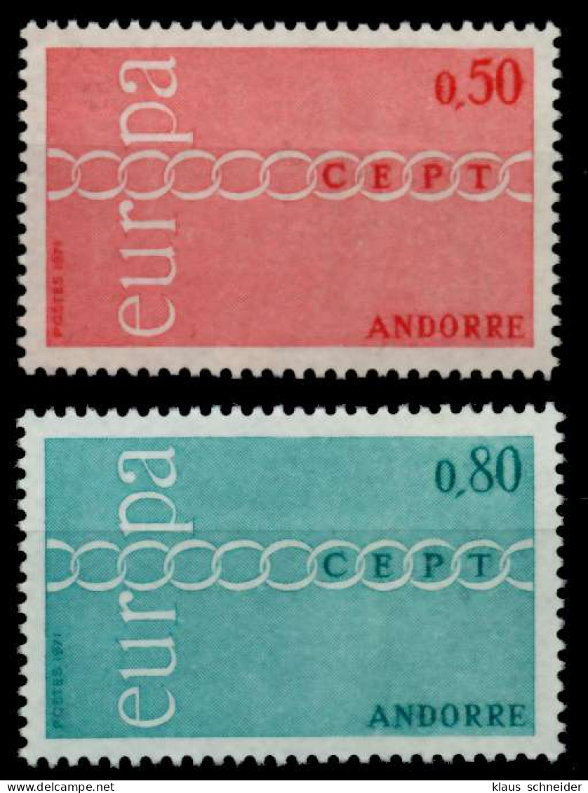 ANDORRA (FRANZ. POST) 1971 Nr 232-233 Postfrisch SB147CA - Nuevos