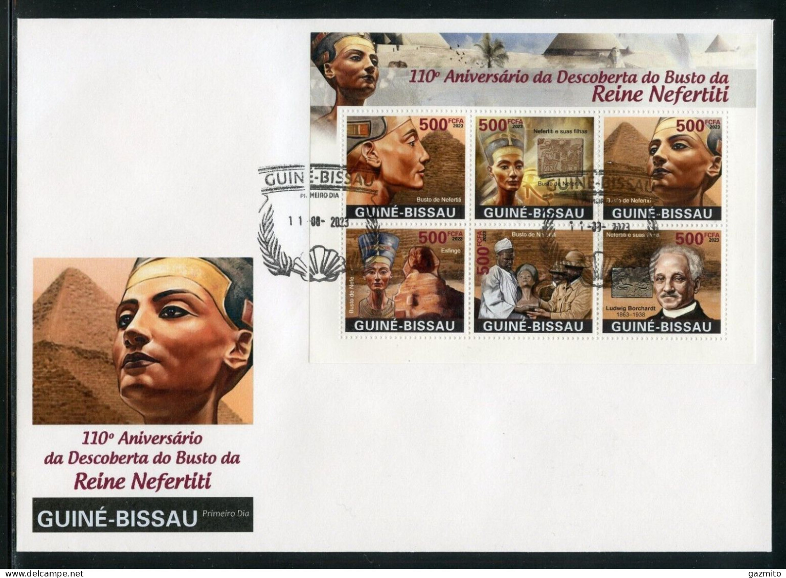 Guinea Bissau 2023, Egyptology, 6val In BF In FDC - Egiptología