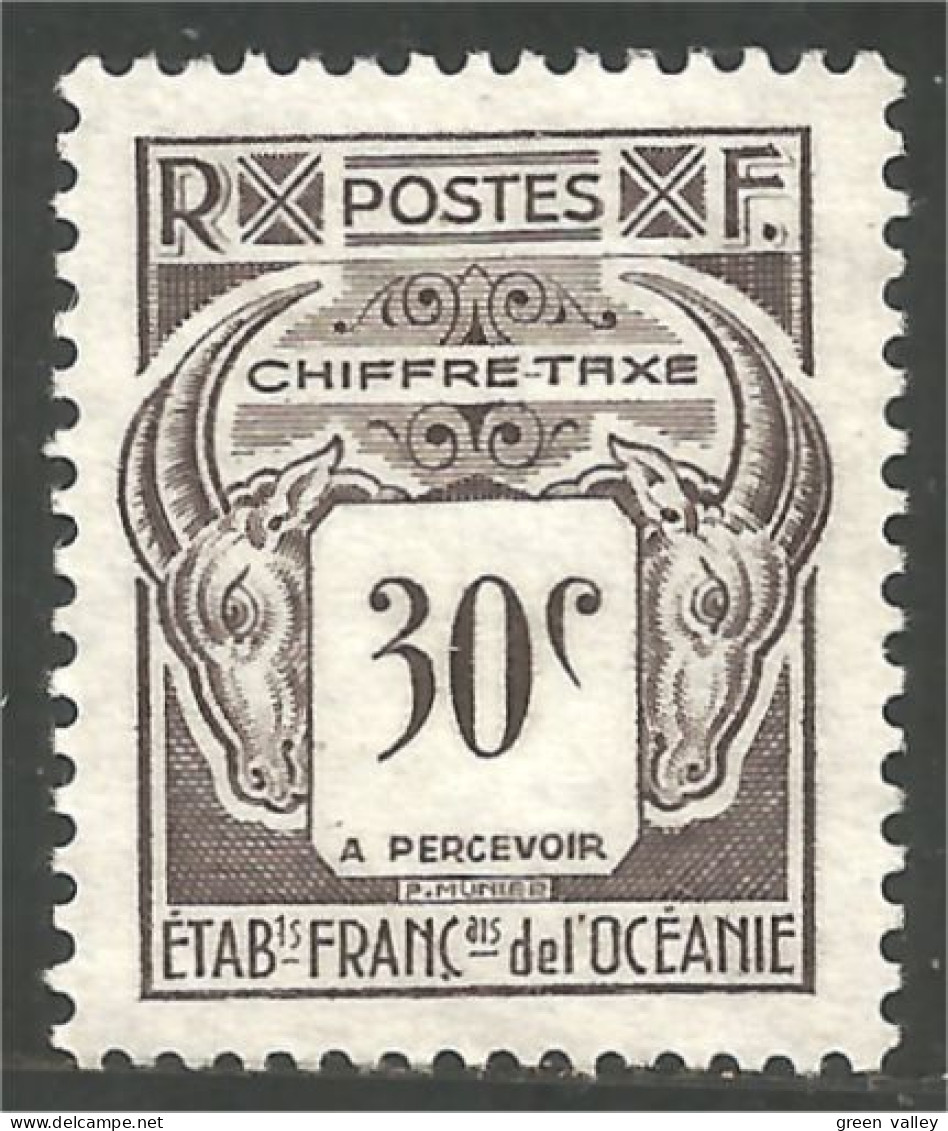 XW01-2690 Océanie Chiffre Taxe Postage Due 30c Sans Gomme - Strafport