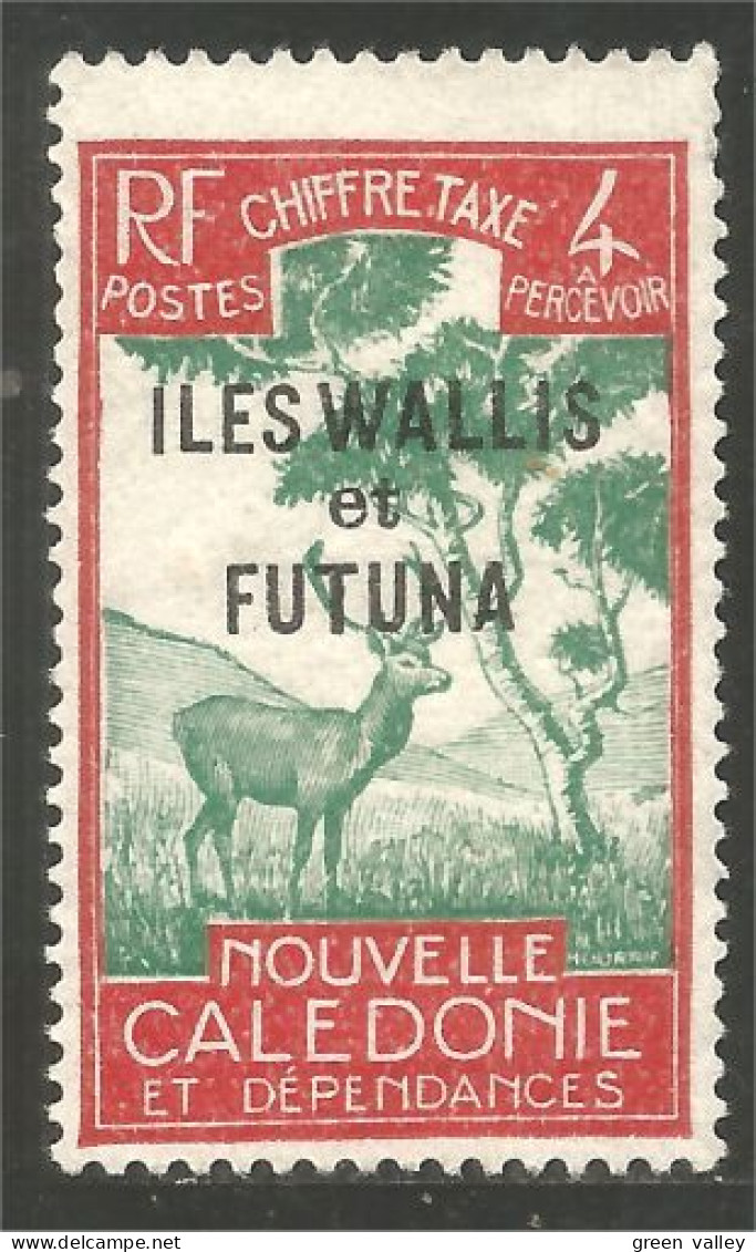 XW01-2678 Wallis Et Futuna 4c Surcharge Cerf Niaouli Deer Hirsch Sans Gomme - Used Stamps