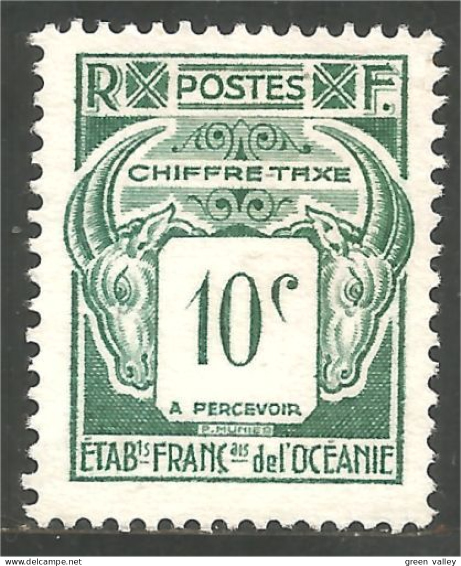 XW01-2689 Océanie Chiffre Taxe Postage Due 10c Sans Gomme - Used Stamps