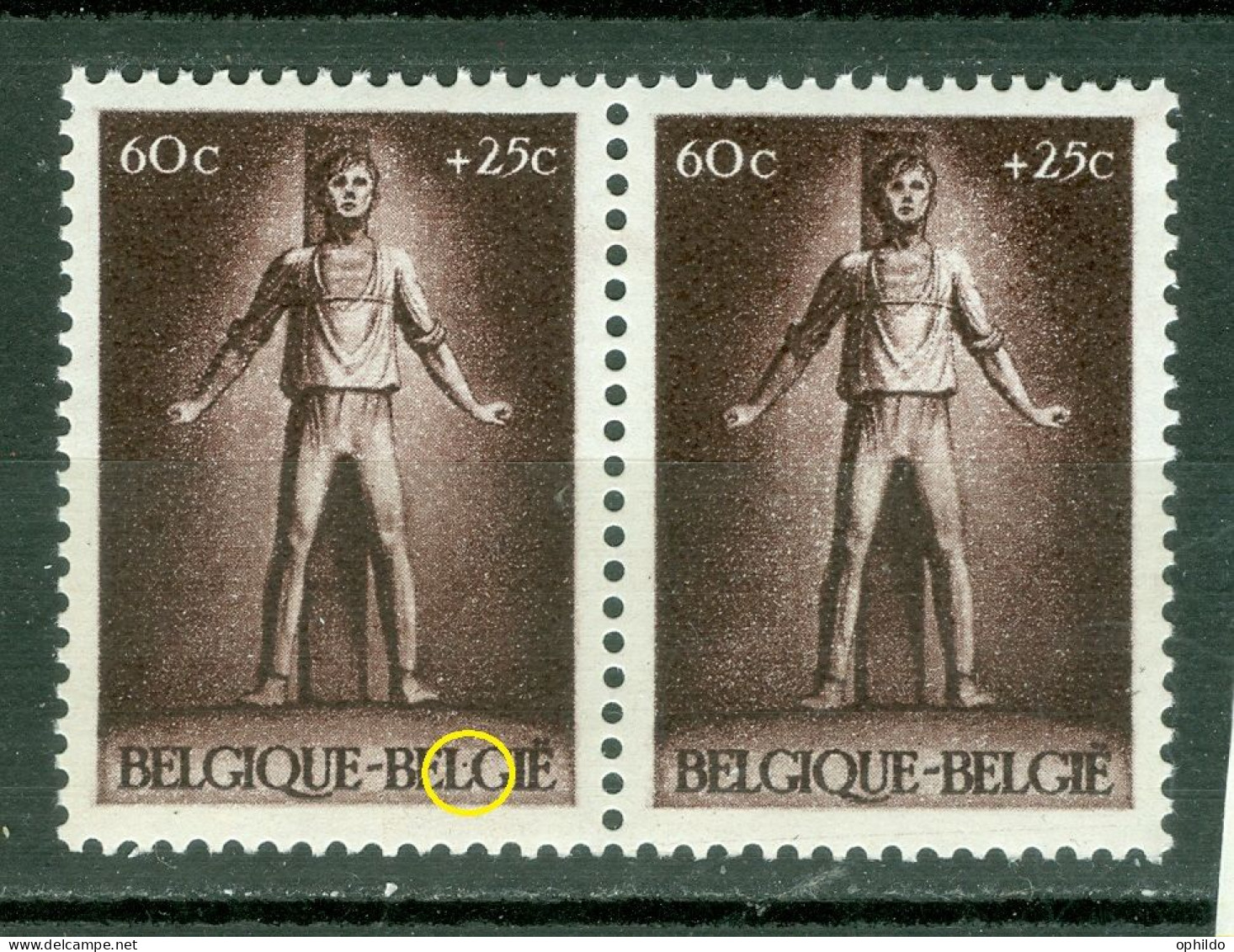 Belgique    703  LV 7  * *  TB    Point Entre L Et G   - 1931-1960