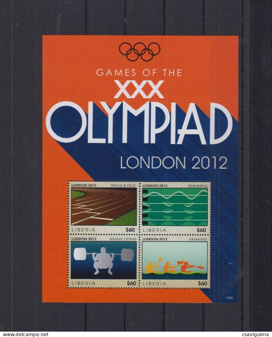 Liberia - 2012 - XXX Olympic Games London - Yv 5160/63 - Summer 2012: London