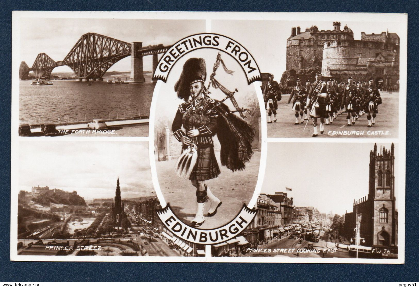 Ecosse. Greetings From Edinburgh. The Forth Bridge. Castle. Princes Street. Princes Street Looking East. - Midlothian/ Edinburgh