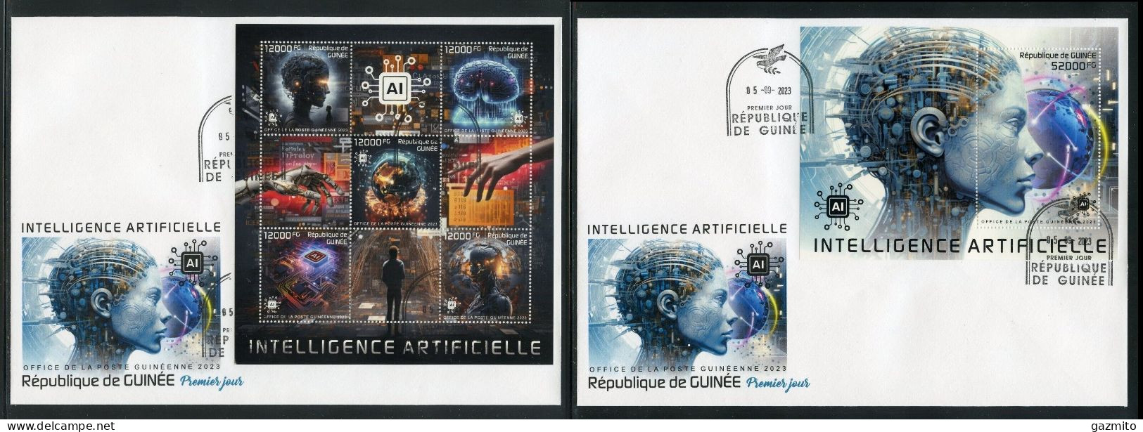 Guinea 2023, Intelligence Artificial, 5val In BF +BF In 2FDC - Computers