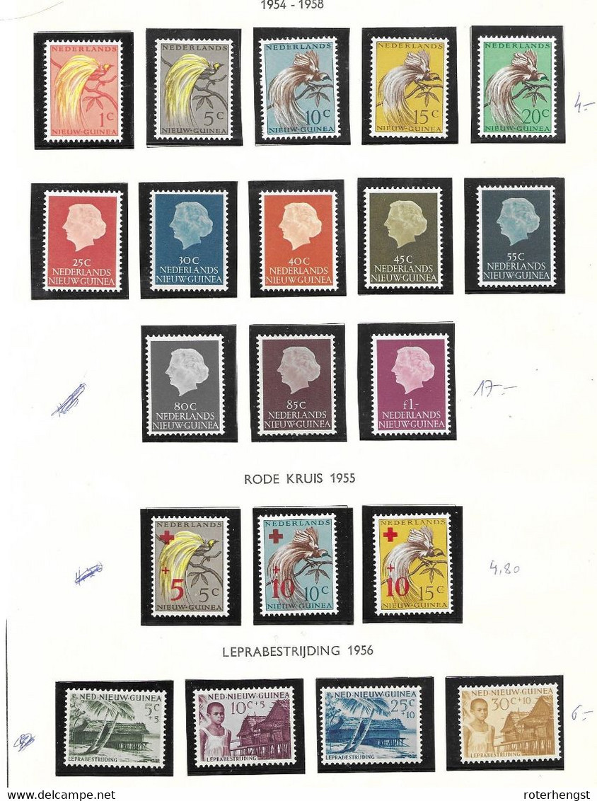 1954-56 Lot NL New Guinea 31,80 Euros Mnh ** - Nuova Guinea Olandese
