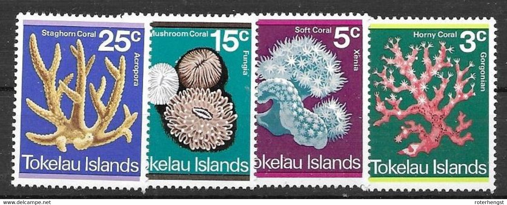 Tokelau Mnh ** 1973 9 Euros Corals - Tokelau