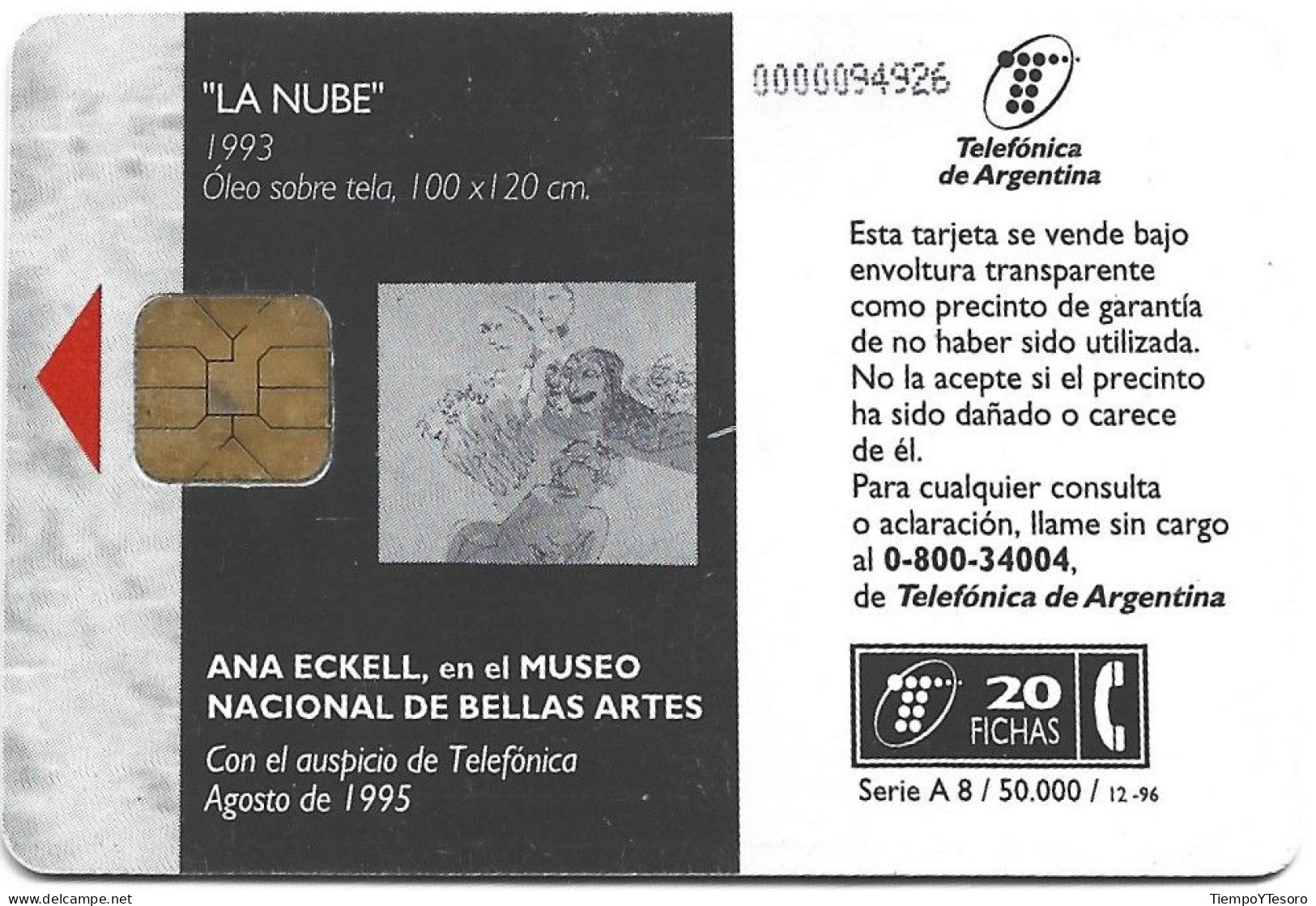 Phonecard - Argentina, Ana Eckell Painting, N°1124 - Colecciones