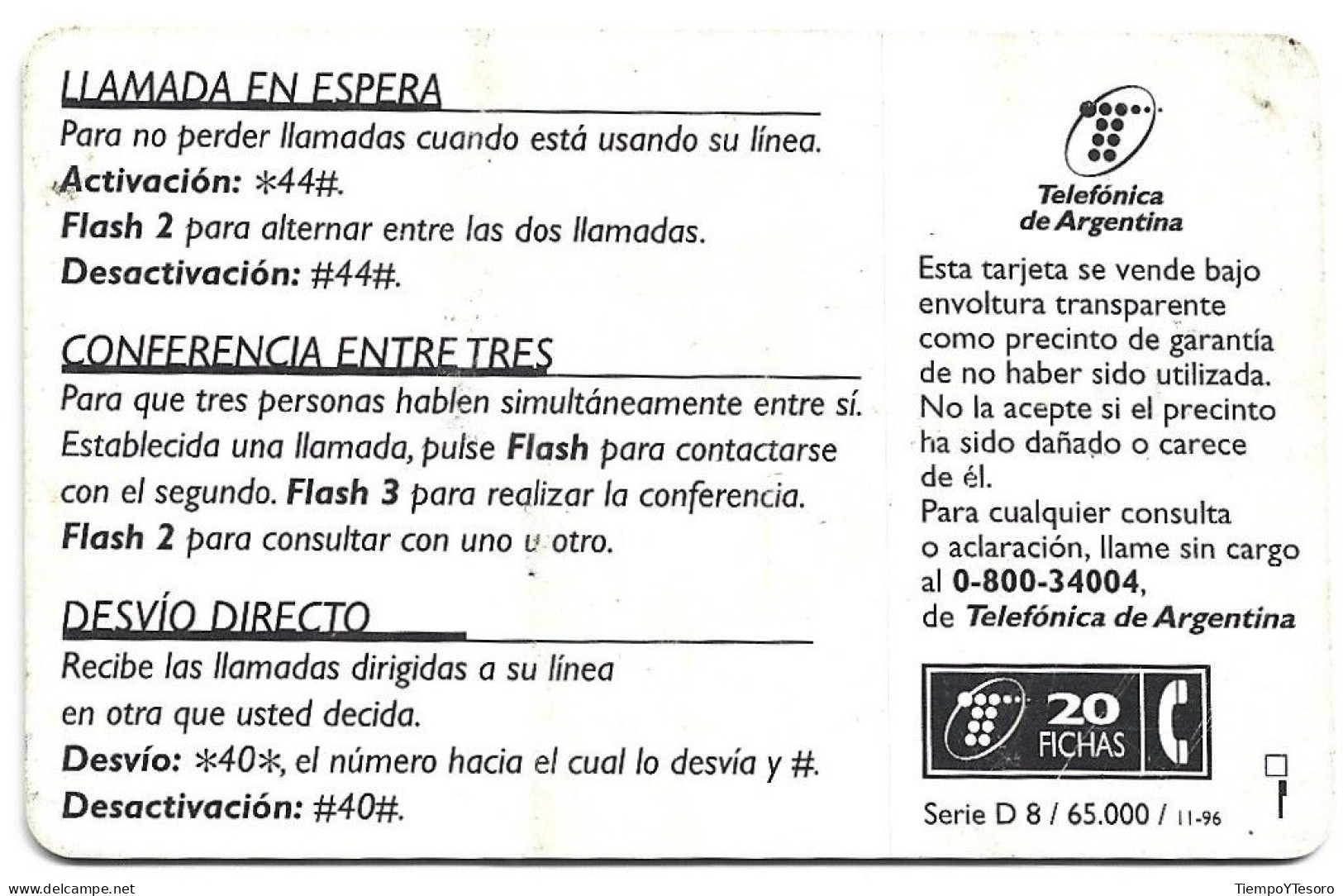 Phonecard - Argentina, Multitel 2, N°1136 - Colecciones