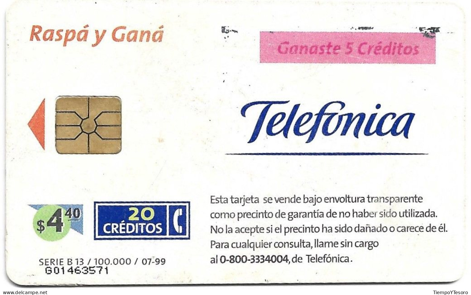 Phonecard - Argentina, Telefonica Choice 2, N°1137 - Sammlungen