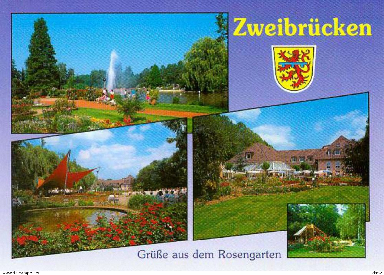 AK Zweibrücken-Grüße Aus Dem Rosengarten 4 Motive, Rheinland-Pfalz (Zweibrü 164) - Zweibrücken