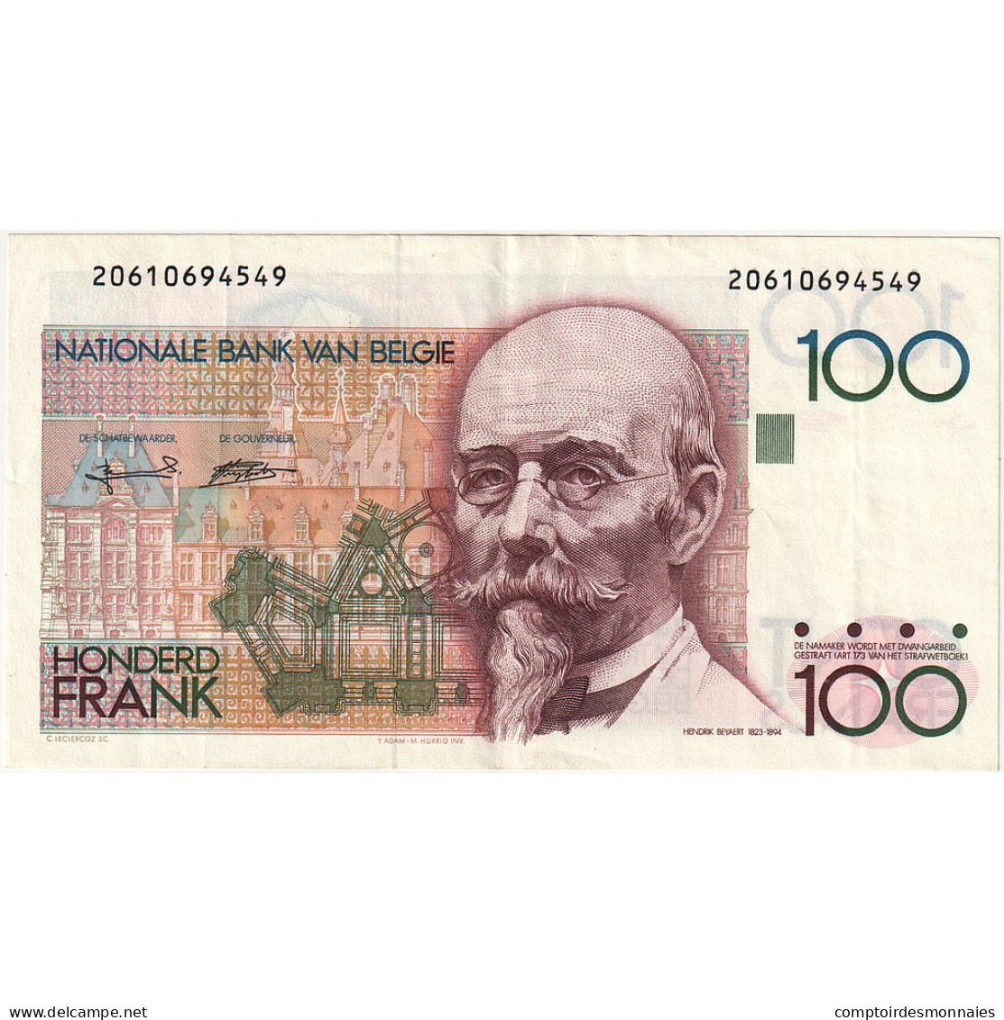 Billet, Belgique, 100 Francs, KM:142a, SUP+ - 100 Frank