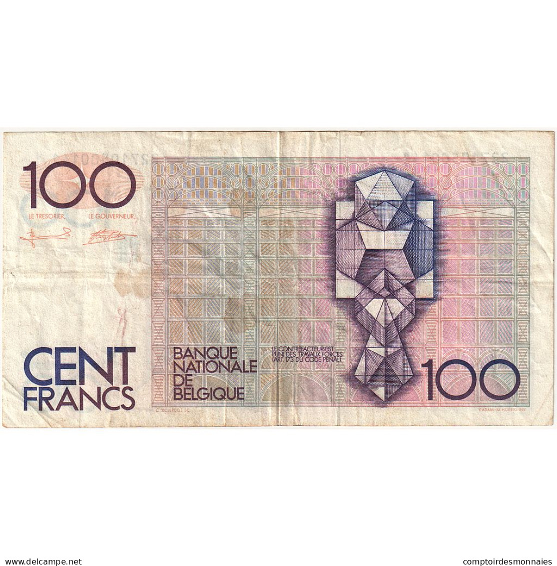 Billet, Belgique, 100 Francs, KM:142a, SUP+ - 100 Franchi