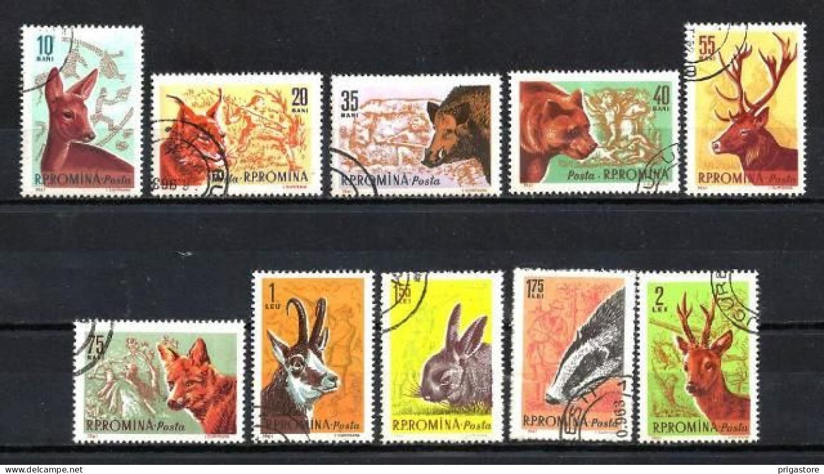 Animaux Chasse Roumanie 1961 (116) Yvert N° 1781 à 1790 Oblitérés Used - Animalez De Caza