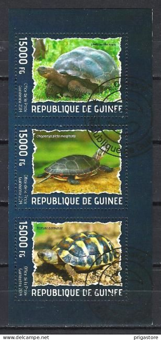 Animaux Tortues Guinée 2014 (165) Yvert N° 7103 à 7105 Oblitérés Used - Tortues