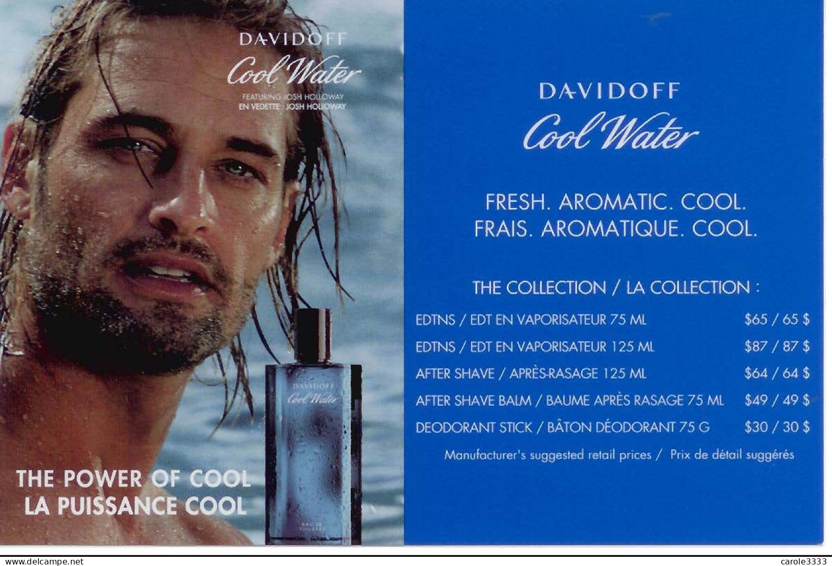 Davidoff - Cool Water - Modernes (à Partir De 1961)