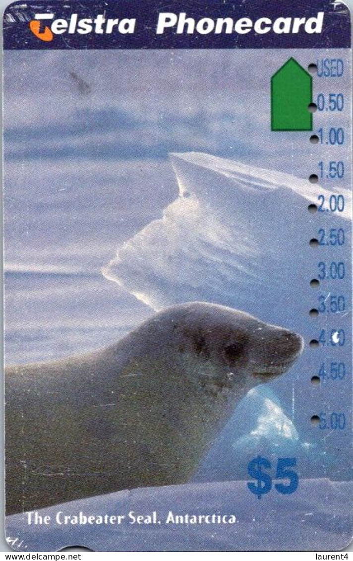 6-3-2024 (Phonecard) Crabeater Seal - Antarctica $ 5.00 Phonecard - Carte De Téléphoone (1 Card) - Australie