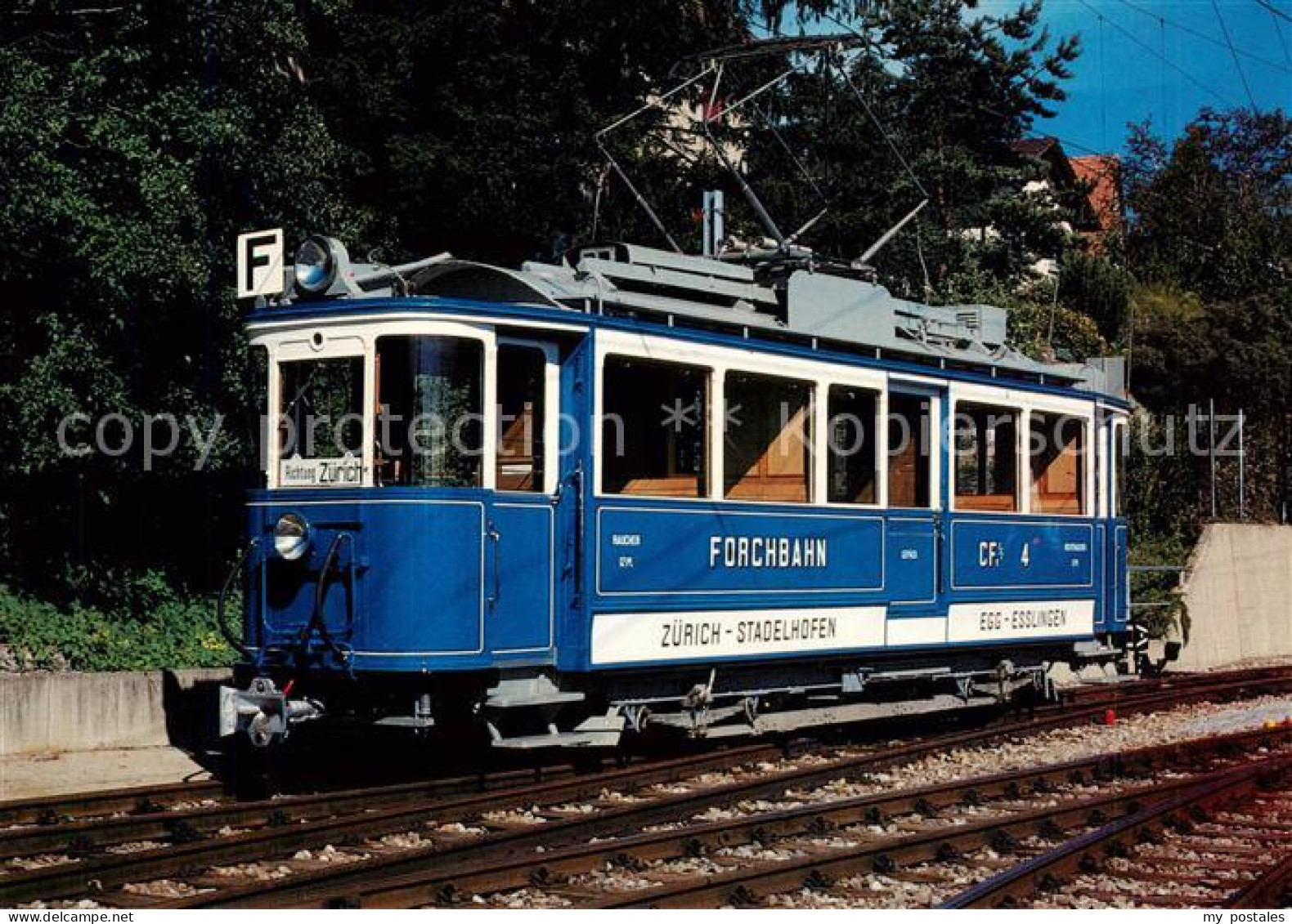 73922858 Strassenbahn_Tramway-- Forchbahn FB Triebwagen CFe 2/2 4 - Strassenbahnen