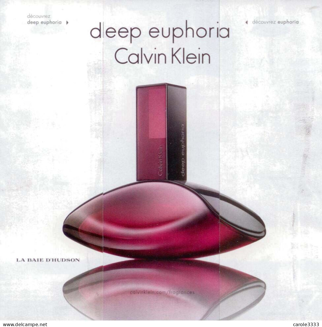 Calvin Klein - Deep Euphoria - Modernes (à Partir De 1961)