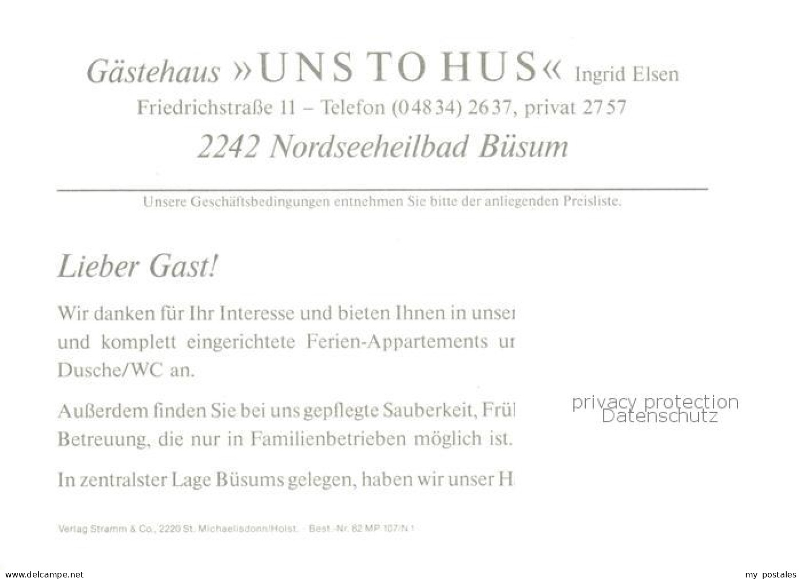 73847822 Buesum Nordseebad Gaestehaus Uns To Hus Buesum Nordseebad - Büsum