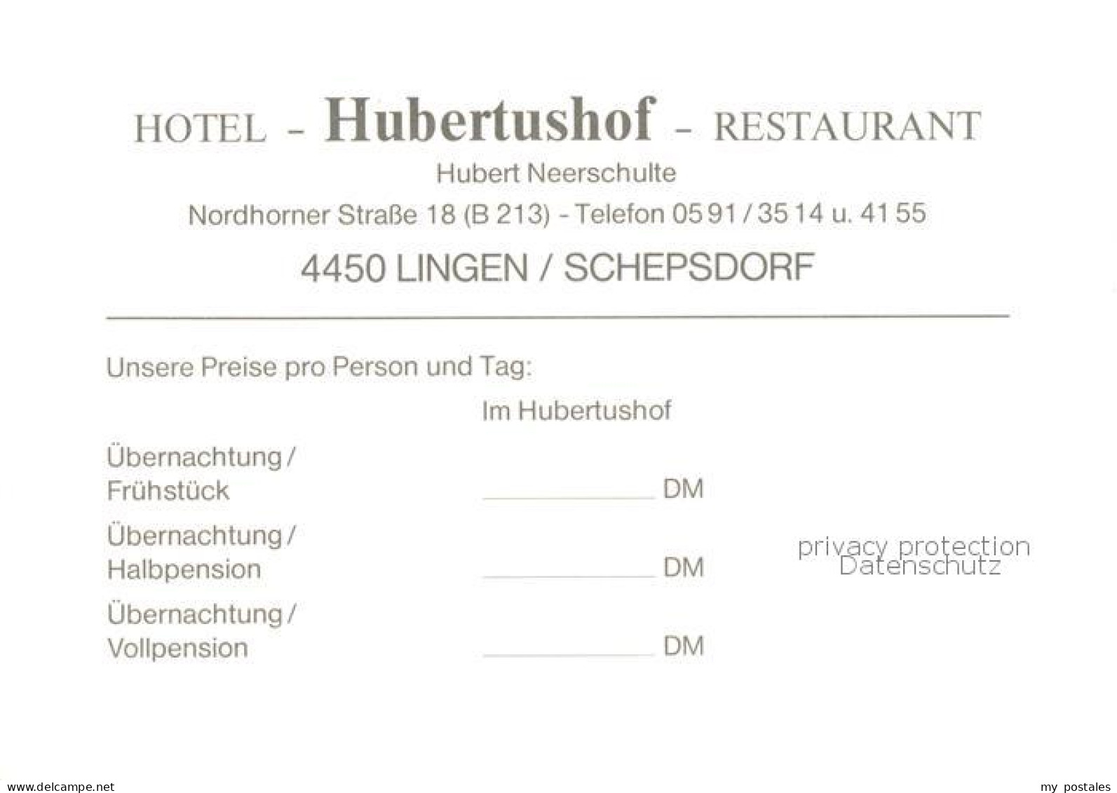 73847793 Schepsdorf Hotel Restaurant Hubertushof Schepsdorf - Lingen
