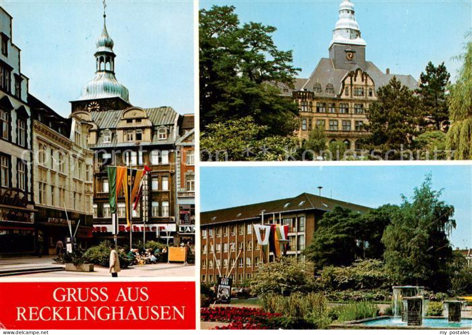 73814033 Recklinghausen Westfalen Markt Rathaus Brunnen Recklinghausen Westfalen - Recklinghausen