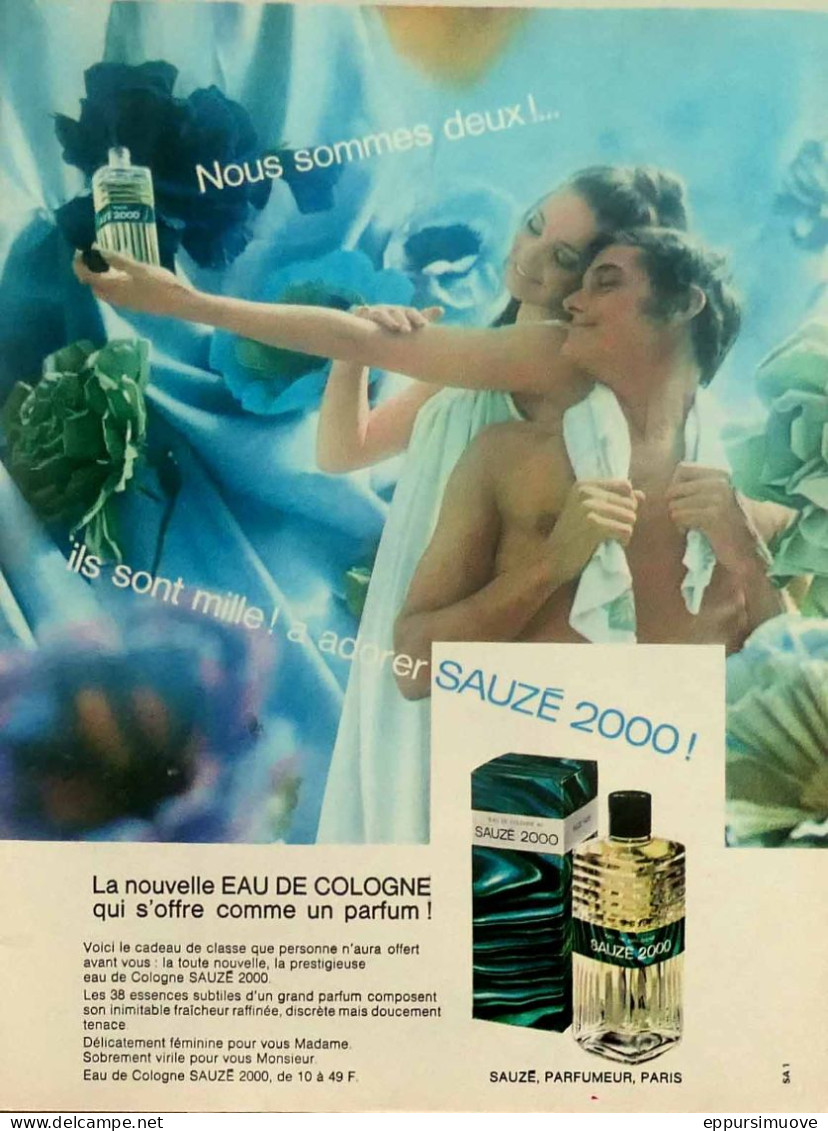 Publicité Papier  PARFUM EAU DE COLOGNE SAUZé Novembre 1967 FAC 1179 - Pubblicitari