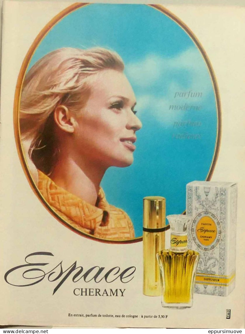 Publicité Papier  PARFUM ESPACE CHERAMY Novembre 1967 FAC 1178 - Pubblicitari