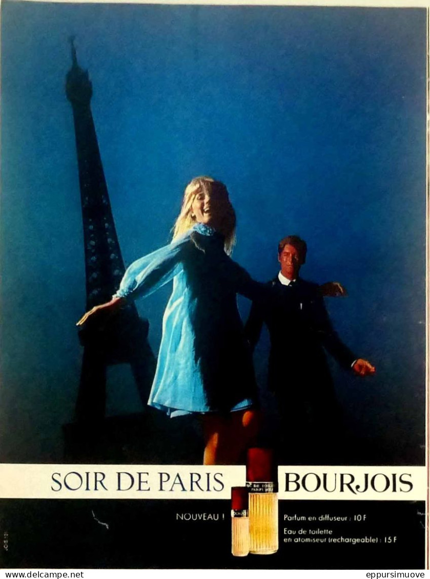 Publicité Papier  PARFUM SOIR DE PARIS BOURJOIS Décembre 1967 FAC 1181 - Pubblicitari