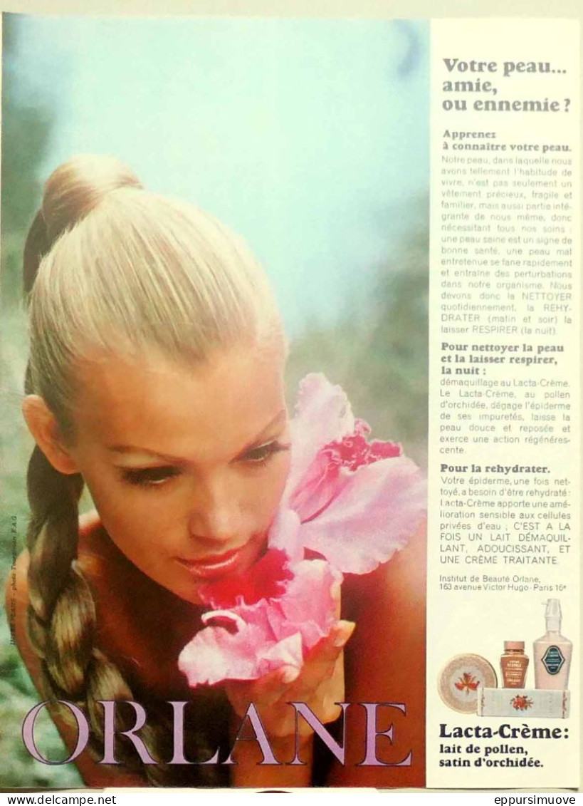 Publicité Papier  SOIN PEAU ORLANE Mai 1967 FAC 1149 - Pubblicitari